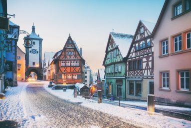 Amazing,Winter,In,Old,Town,Of,Rothenburg,Ob,Der,Tauber,