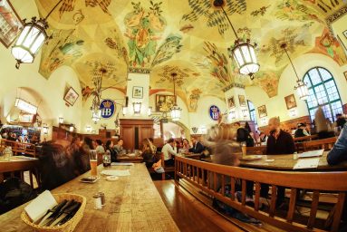 Munich,,Germany,-,March,30,,2017:,People,Drinking,Beer,In